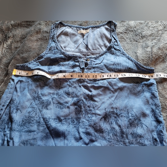 Life in Progress denim tank top. Size medium. - Picture 4 of 5